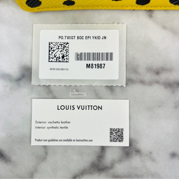 Louis Vuitton x Yayoi Kusama Twist Belt Chain Wallet In Jaune Noir - Picture 14 of 16